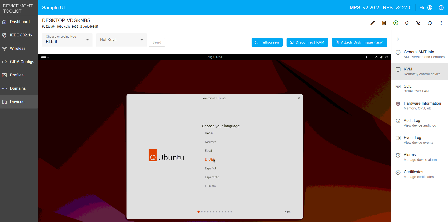 Figure 9: Full Ubuntu LTS Boot